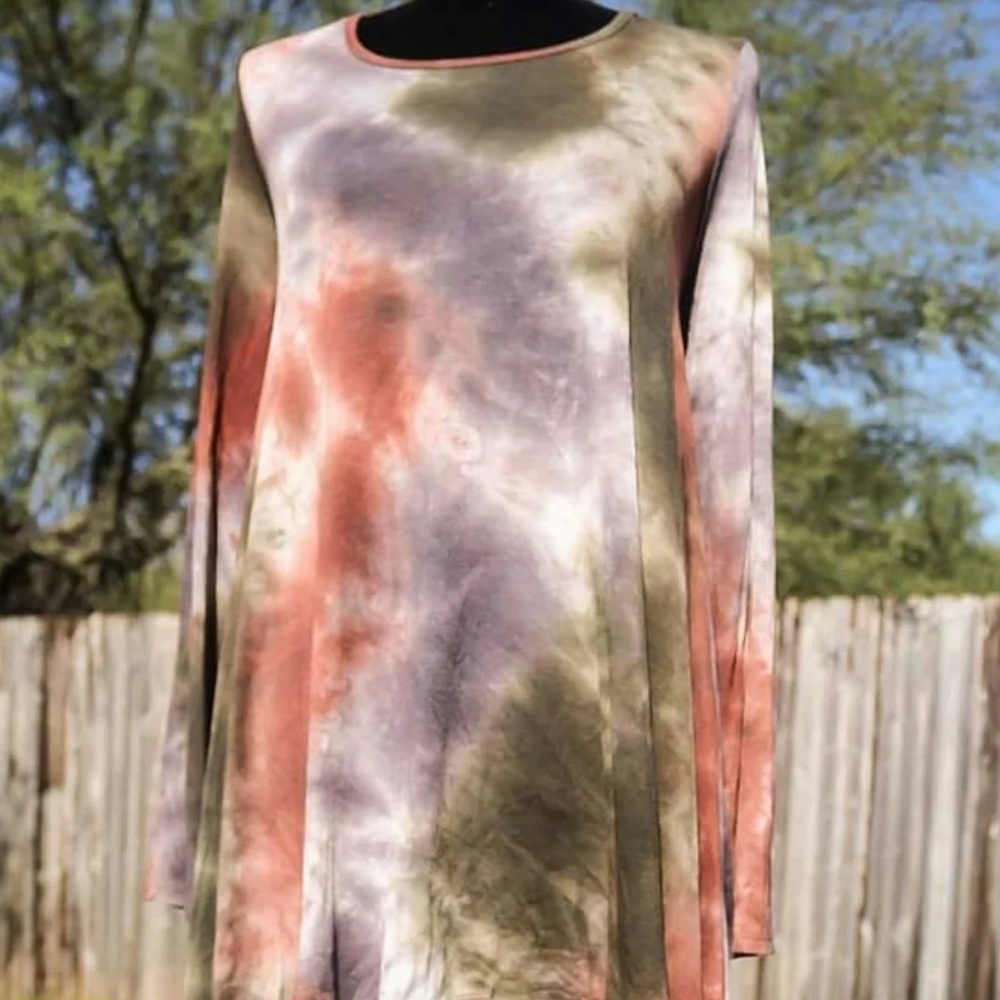 Peach Love California Freen Tie Dye Tunic